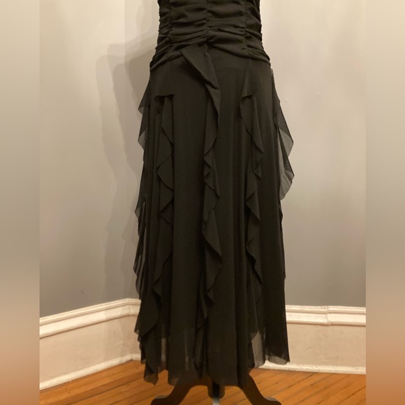 Vintage Un Deux Trois Collection Black Midi Dress, size M - Picture 4 of 5